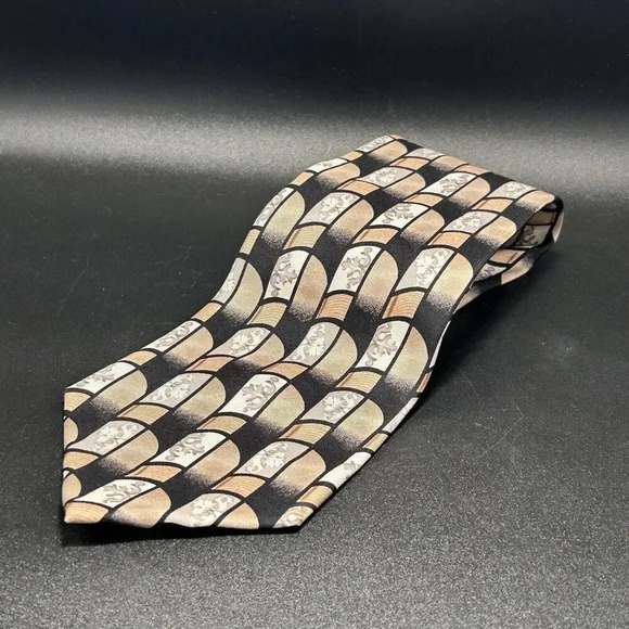 Pierre Cardin Tie Men's 57" Length 4" Wide Print 100% Silk Made USA - Picture 1 of 5